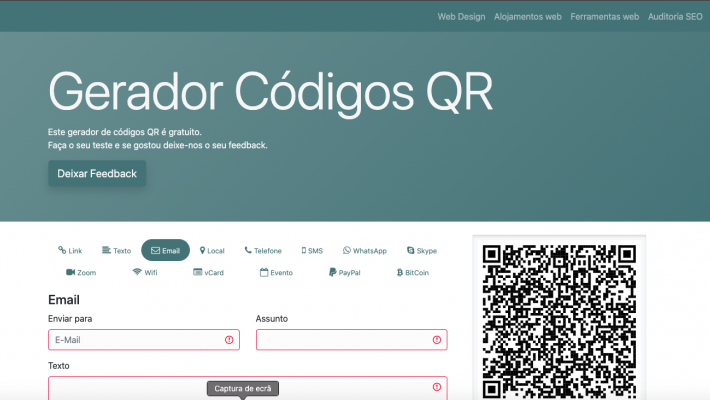 Criar códigos QR